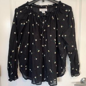 Velvet by Graham & Spencer Boho Peasant Floral Blouse Daisy Sz S